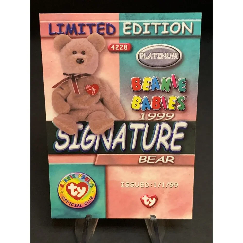 1999 Topps Ty Beanie Babies Platinum Limited Edition Card Lot Of 7 NM